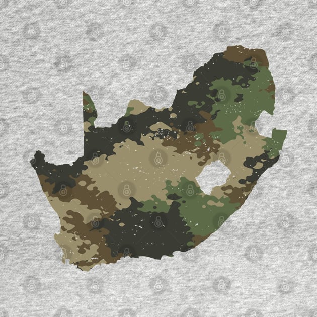 South Africa Map Camo Pattern African Safari Camouflage by BraaiNinja